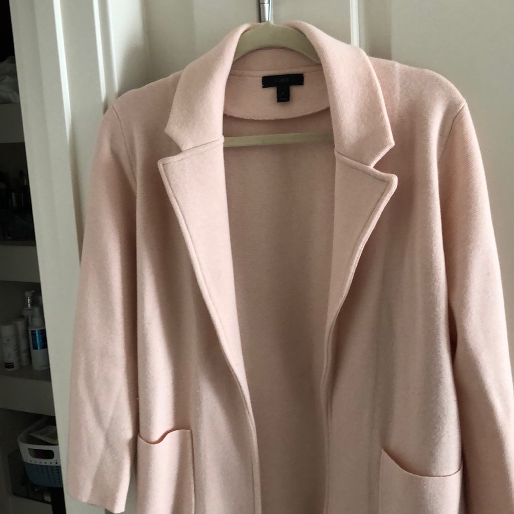 Jcrew Sophie sweater blazer in light pink